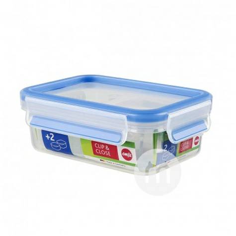 EMSAドイツ愛慕莎方形帯蓋分格プラスチックおやつ箱ラップケース550 ml