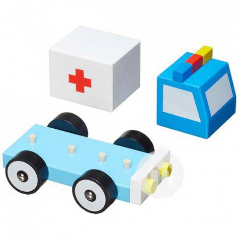 Tooky ToyドイツTooky Toy赤ちゃん救急車木製おもちゃ