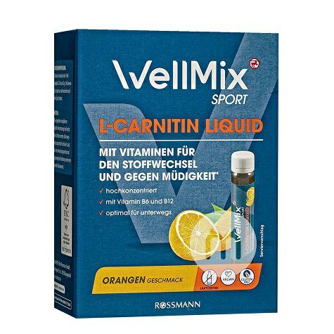WellMixドイツWellMix左旋肉塩基液体安瓶オレンジ味*4