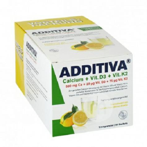 ADDITAIVAドイツADDITAIVAカルシウム+ビタミンD 3+ビタミンK 2プレス60パック