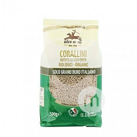 Alce Neroイタリアオーガニックニオ硬粒小麦と大麦パスタ500 g