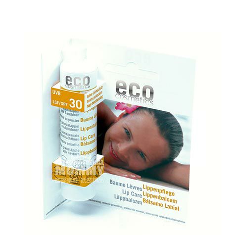ECOドイツECO Cosmetics有機天然日焼け止め隔離リップクリームSPF 30