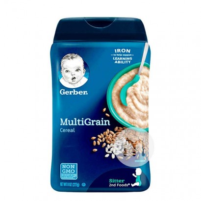 Gerberアメリカ嘉宝乳幼児補助食混合穀物米粉二段6ヶ月以上227 g