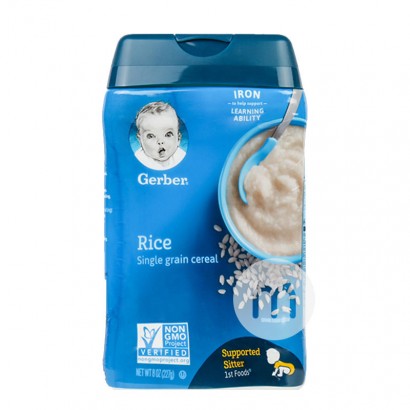 Gerberアメリカ嘉宝乳幼児補助食純米粉1段6ヶ月以上227 g